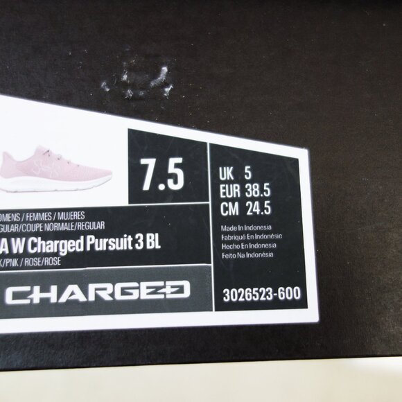 Under Armour Women's Charged Persuit 3 SNEAKERS, 7.5, Rose Pink NIB! - Picture 11 of 11